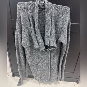 Aeropostale Charcoal Knit Zip Up Sweater